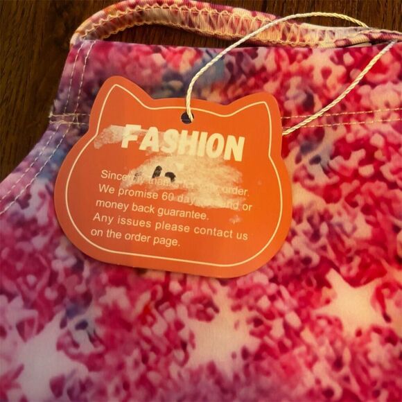 Aflyko Girls' Glittery One-Piece Swimsuit Size 4 Pink Blue Gradient - Picture 3 of 5